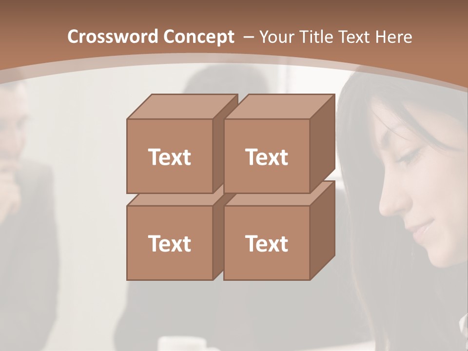 A Woman Sitting At A Table With A Cup Of Coffee In Front Of Her PowerPoint Template