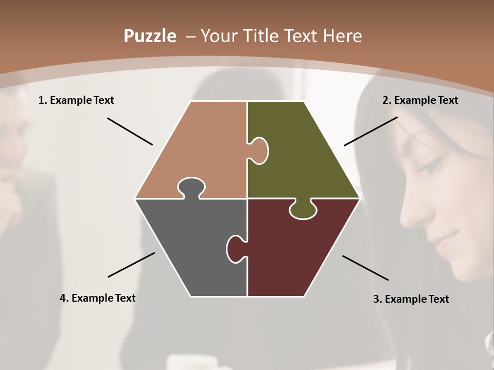A Woman Sitting At A Table With A Cup Of Coffee In Front Of Her PowerPoint Template