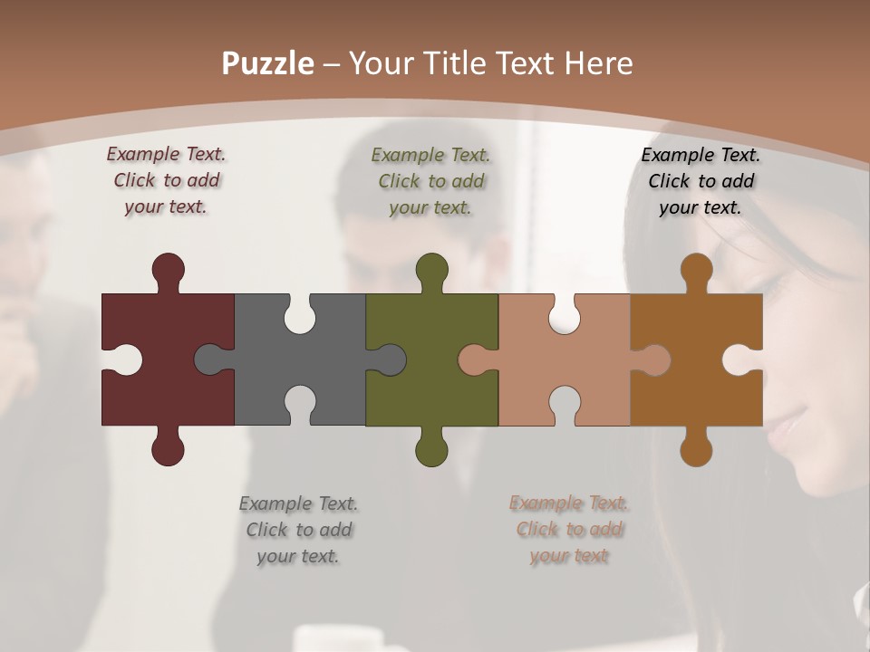 A Woman Sitting At A Table With A Cup Of Coffee In Front Of Her PowerPoint Template