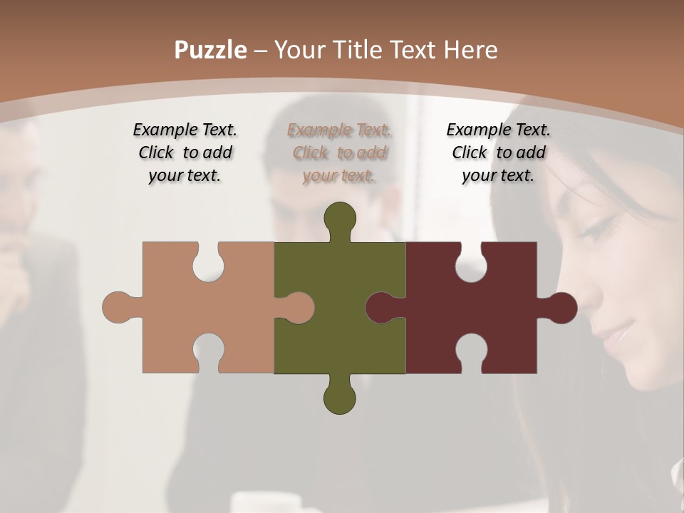 A Woman Sitting At A Table With A Cup Of Coffee In Front Of Her PowerPoint Template