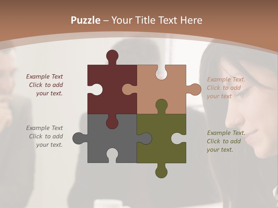 A Woman Sitting At A Table With A Cup Of Coffee In Front Of Her PowerPoint Template