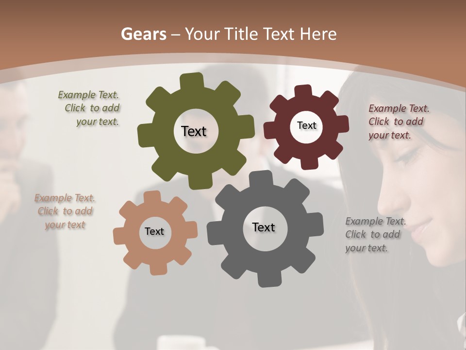 A Woman Sitting At A Table With A Cup Of Coffee In Front Of Her PowerPoint Template