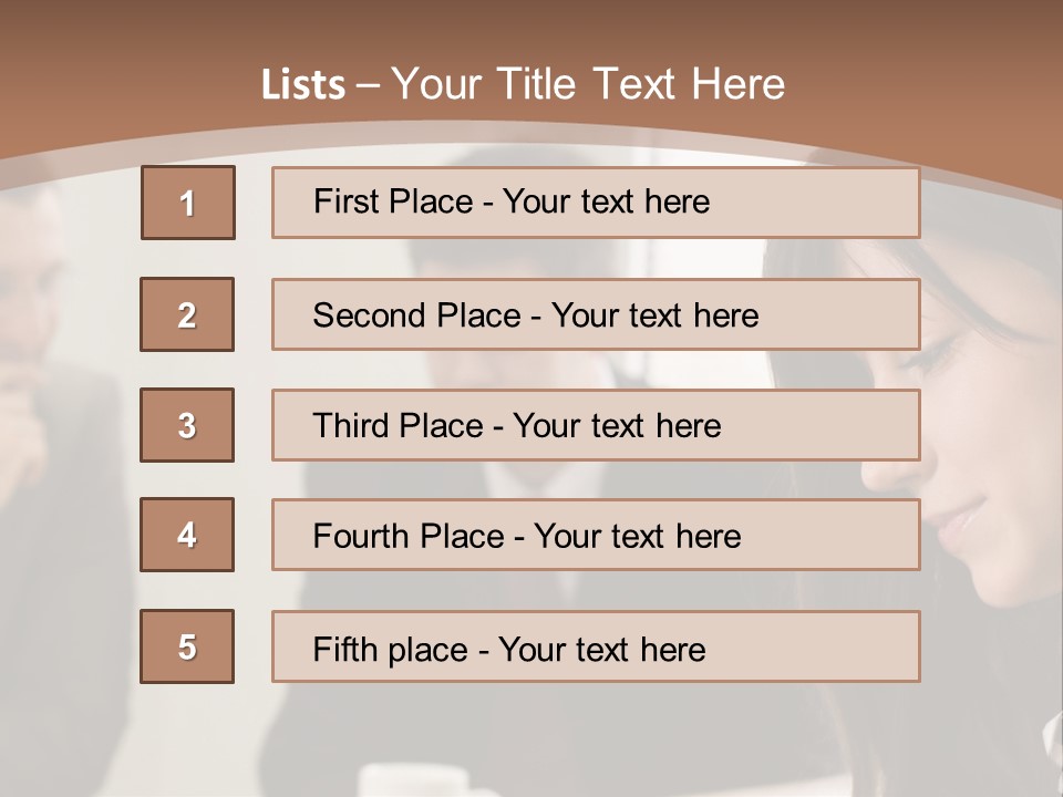 A Woman Sitting At A Table With A Cup Of Coffee In Front Of Her PowerPoint Template