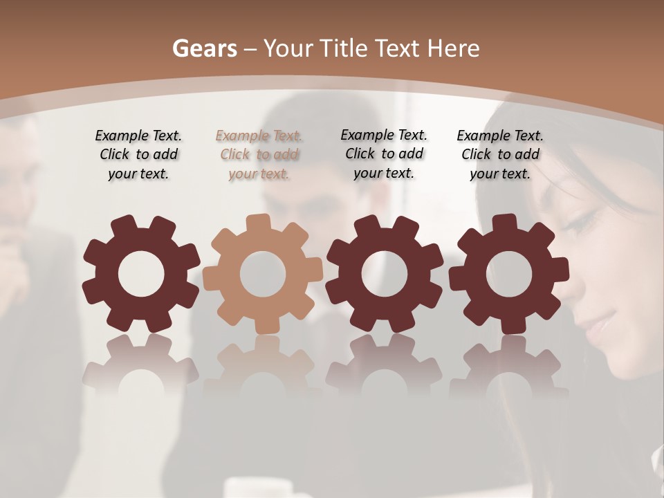 A Woman Sitting At A Table With A Cup Of Coffee In Front Of Her PowerPoint Template