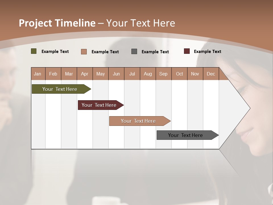 A Woman Sitting At A Table With A Cup Of Coffee In Front Of Her PowerPoint Template