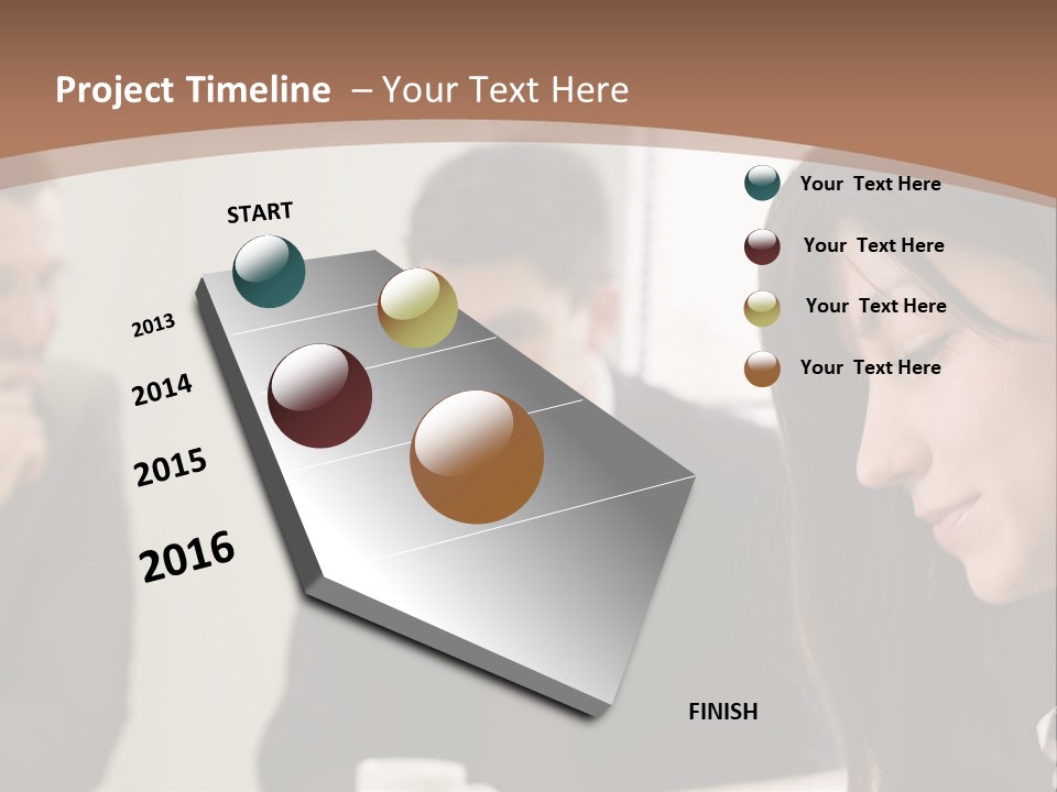 A Woman Sitting At A Table With A Cup Of Coffee In Front Of Her PowerPoint Template