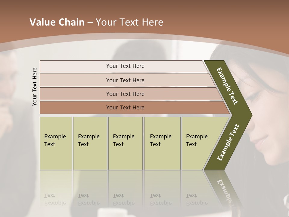 A Woman Sitting At A Table With A Cup Of Coffee In Front Of Her PowerPoint Template