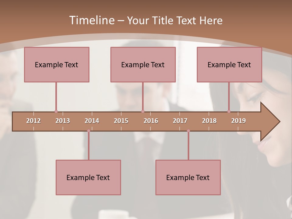 A Woman Sitting At A Table With A Cup Of Coffee In Front Of Her PowerPoint Template