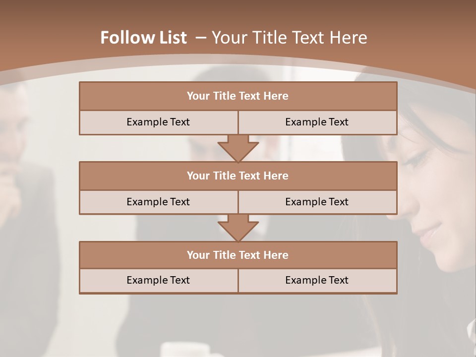 A Woman Sitting At A Table With A Cup Of Coffee In Front Of Her PowerPoint Template