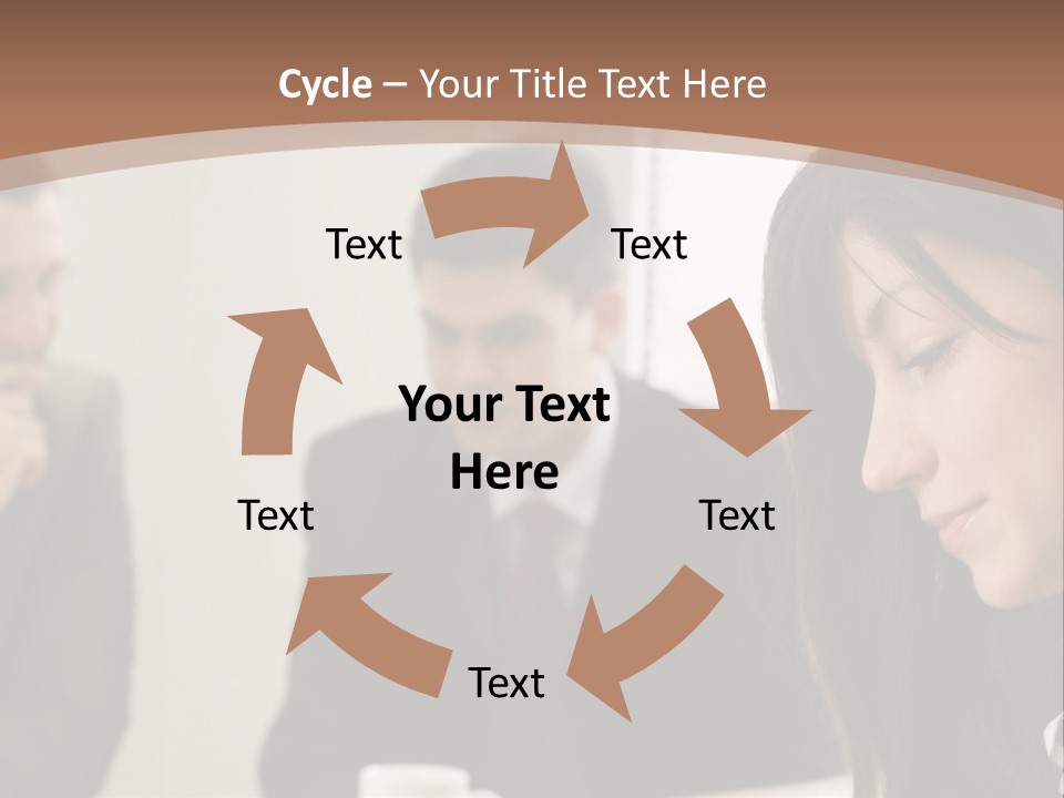 A Woman Sitting At A Table With A Cup Of Coffee In Front Of Her PowerPoint Template