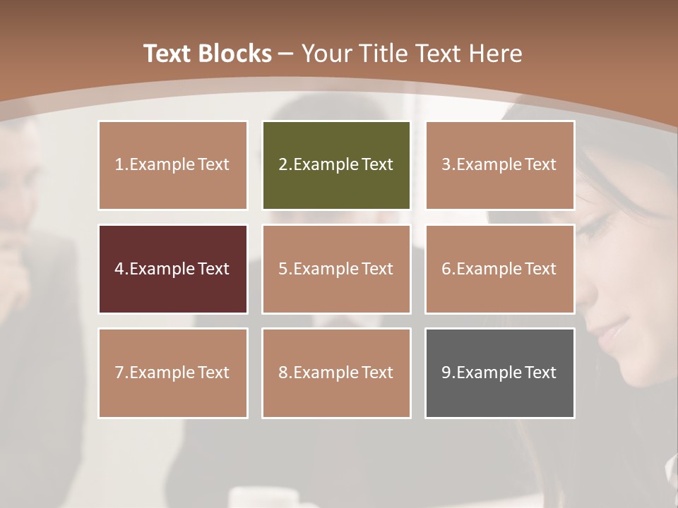 A Woman Sitting At A Table With A Cup Of Coffee In Front Of Her PowerPoint Template