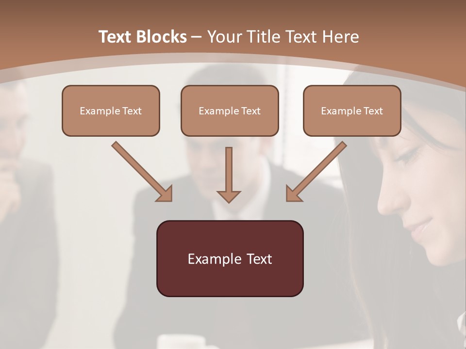 A Woman Sitting At A Table With A Cup Of Coffee In Front Of Her PowerPoint Template