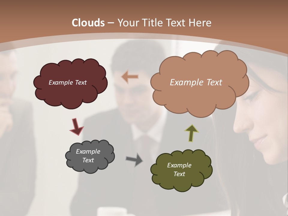 A Woman Sitting At A Table With A Cup Of Coffee In Front Of Her PowerPoint Template