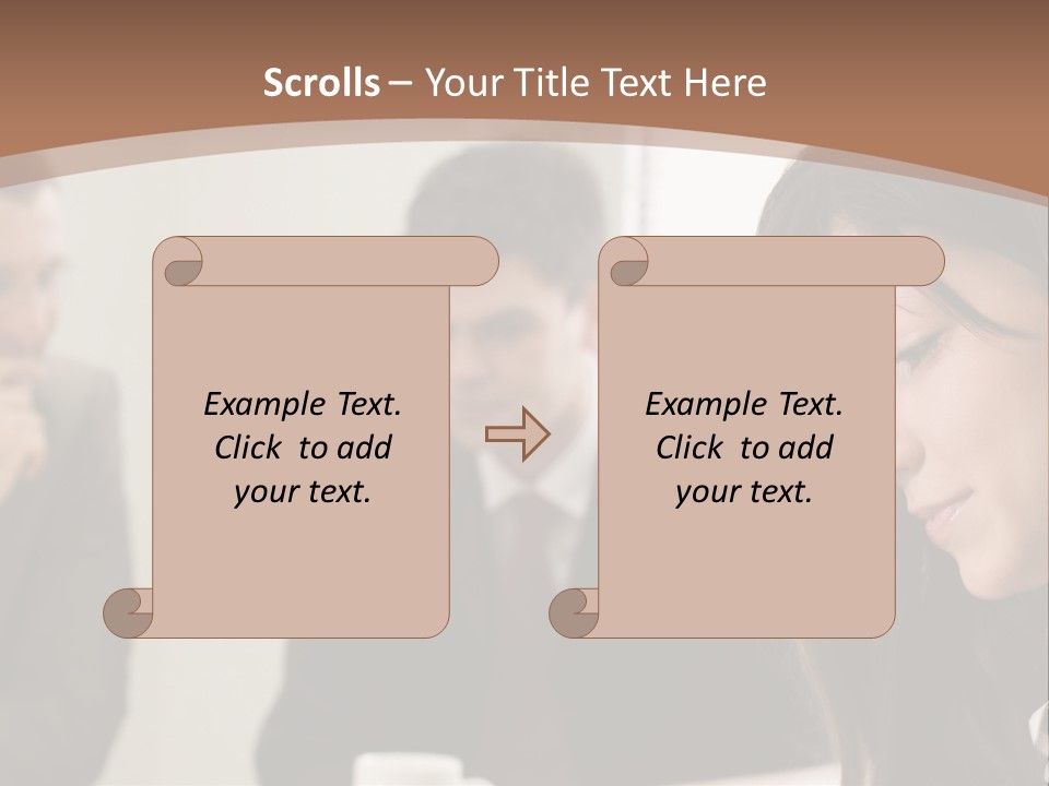 A Woman Sitting At A Table With A Cup Of Coffee In Front Of Her PowerPoint Template