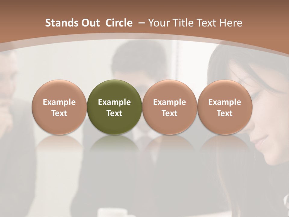 A Woman Sitting At A Table With A Cup Of Coffee In Front Of Her PowerPoint Template