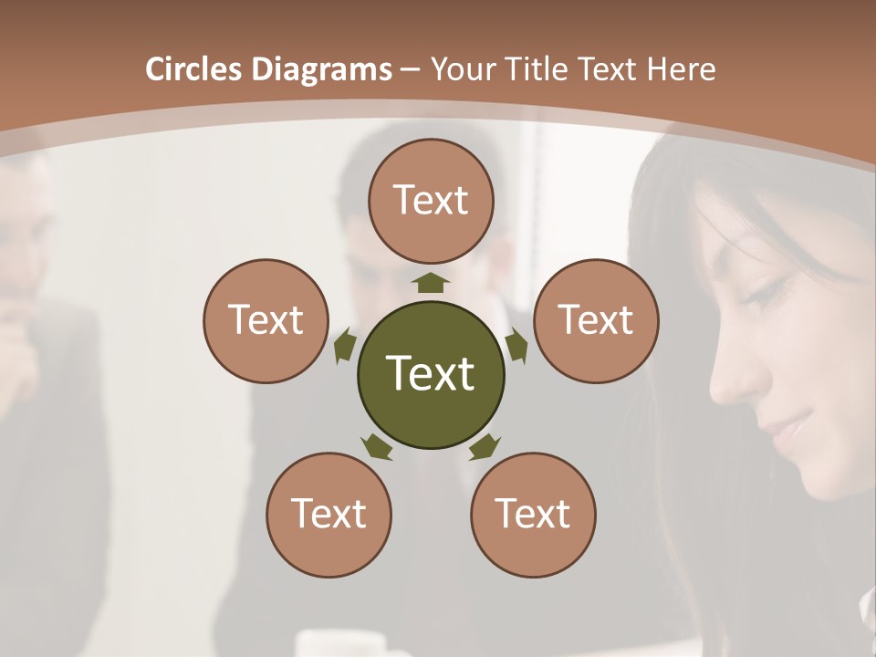 A Woman Sitting At A Table With A Cup Of Coffee In Front Of Her PowerPoint Template