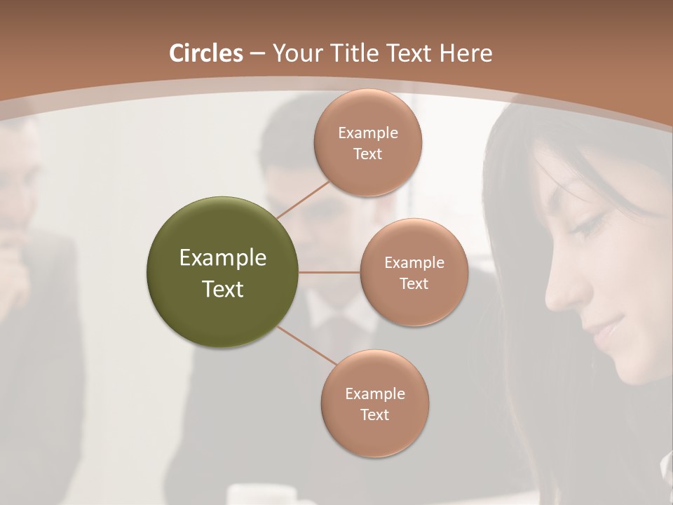 A Woman Sitting At A Table With A Cup Of Coffee In Front Of Her PowerPoint Template