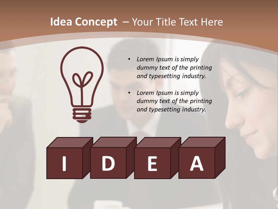 A Woman Sitting At A Table With A Cup Of Coffee In Front Of Her PowerPoint Template