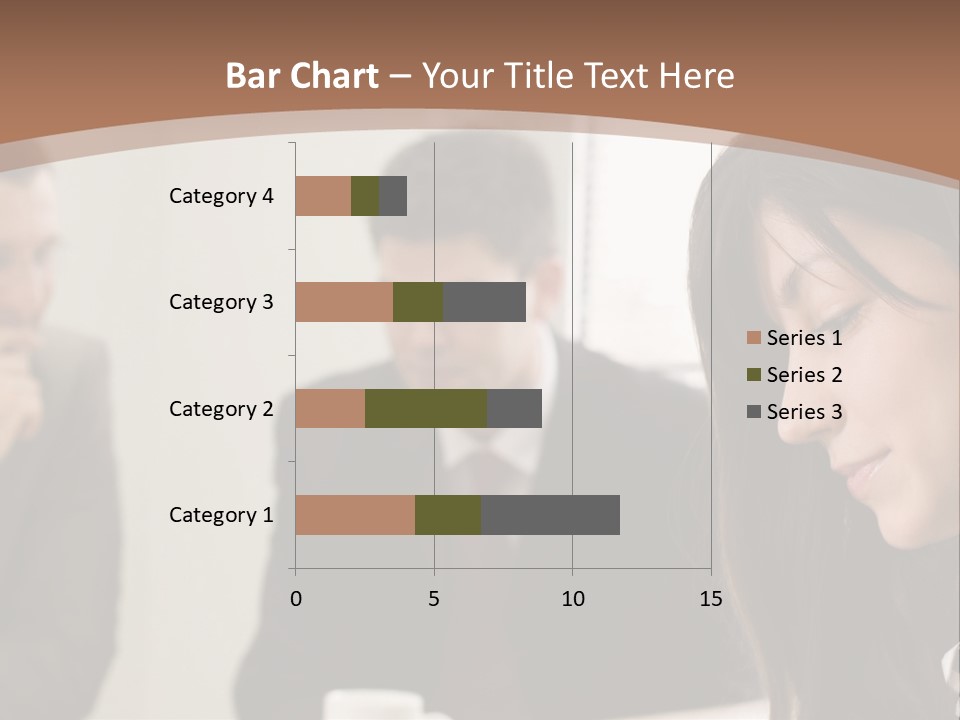 A Woman Sitting At A Table With A Cup Of Coffee In Front Of Her PowerPoint Template