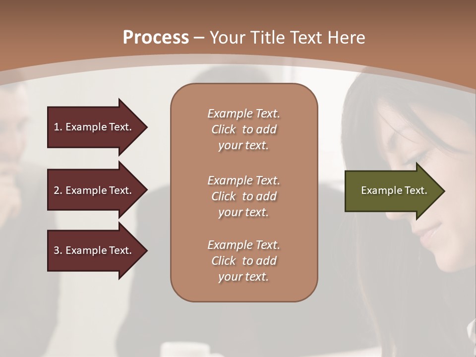 A Woman Sitting At A Table With A Cup Of Coffee In Front Of Her PowerPoint Template