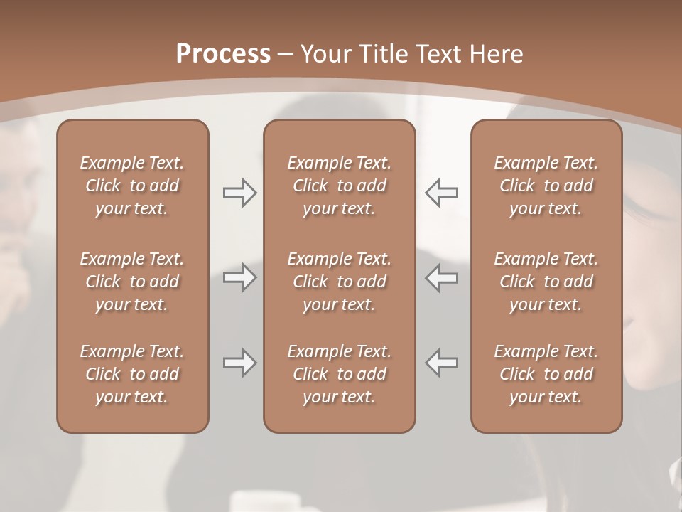 A Woman Sitting At A Table With A Cup Of Coffee In Front Of Her PowerPoint Template