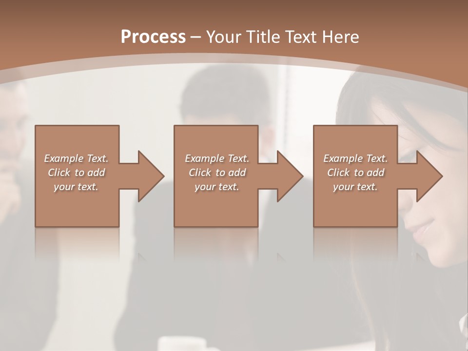 A Woman Sitting At A Table With A Cup Of Coffee In Front Of Her PowerPoint Template
