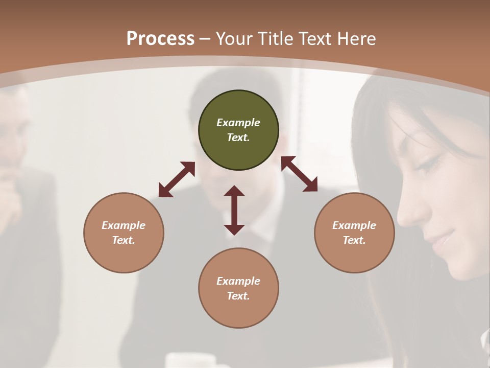 A Woman Sitting At A Table With A Cup Of Coffee In Front Of Her PowerPoint Template