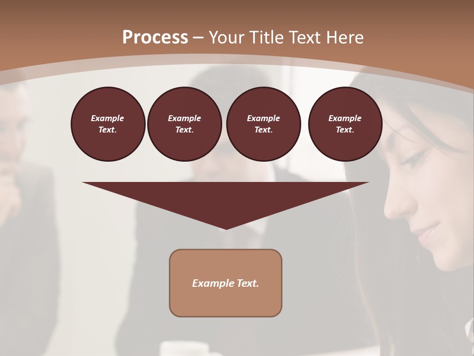 A Woman Sitting At A Table With A Cup Of Coffee In Front Of Her PowerPoint Template