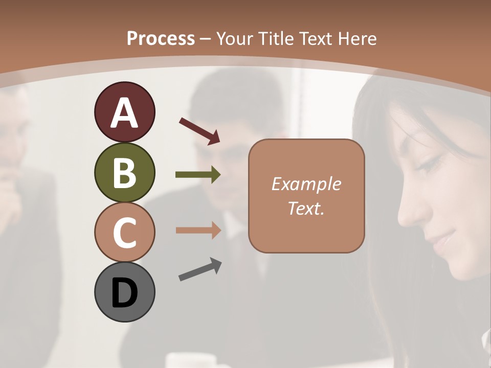 A Woman Sitting At A Table With A Cup Of Coffee In Front Of Her PowerPoint Template