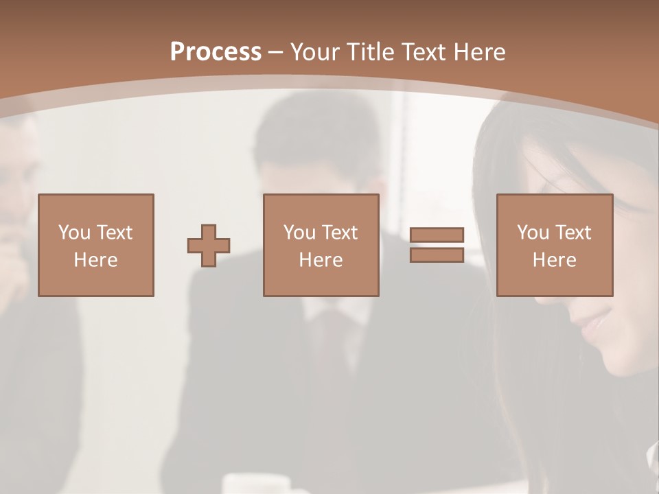 A Woman Sitting At A Table With A Cup Of Coffee In Front Of Her PowerPoint Template