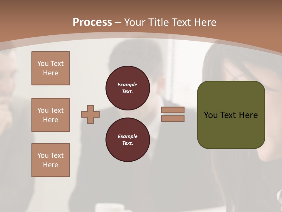 A Woman Sitting At A Table With A Cup Of Coffee In Front Of Her PowerPoint Template