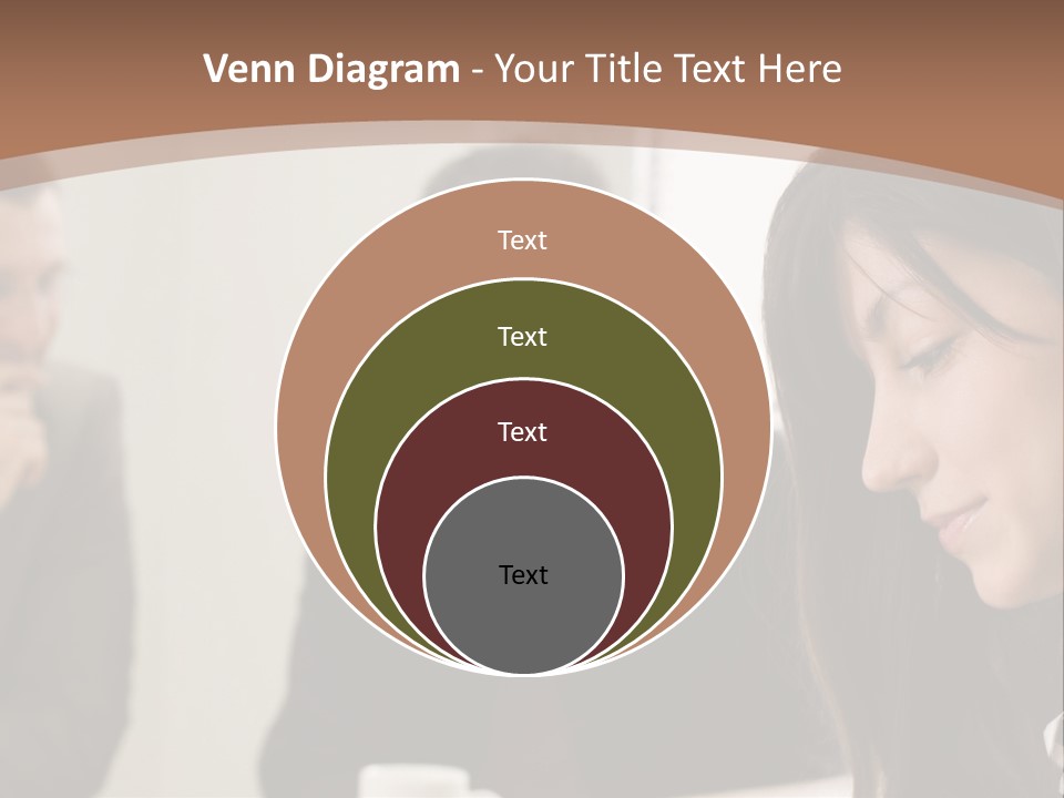 A Woman Sitting At A Table With A Cup Of Coffee In Front Of Her PowerPoint Template