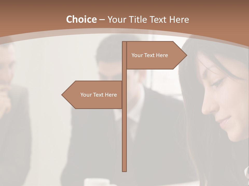 A Woman Sitting At A Table With A Cup Of Coffee In Front Of Her PowerPoint Template