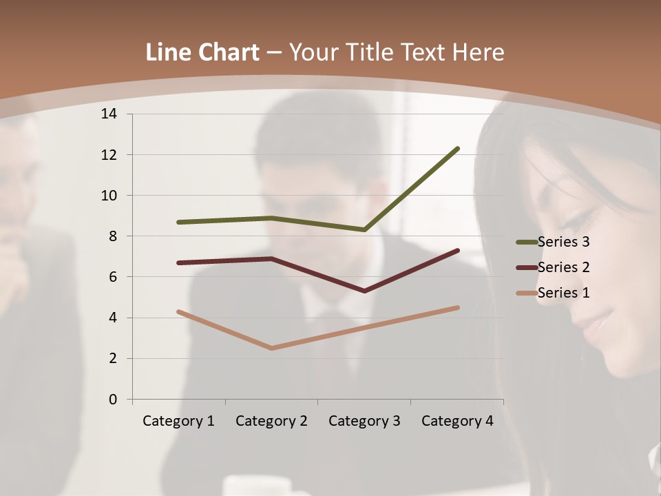 A Woman Sitting At A Table With A Cup Of Coffee In Front Of Her PowerPoint Template