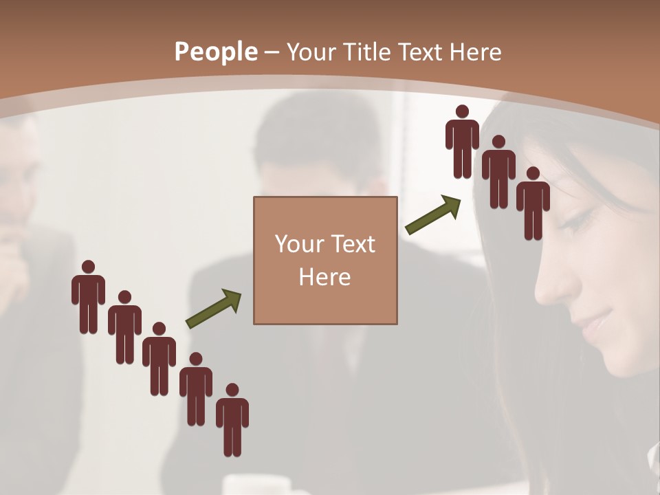 A Woman Sitting At A Table With A Cup Of Coffee In Front Of Her PowerPoint Template