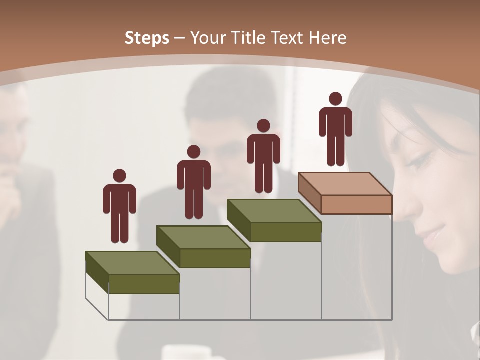 A Woman Sitting At A Table With A Cup Of Coffee In Front Of Her PowerPoint Template