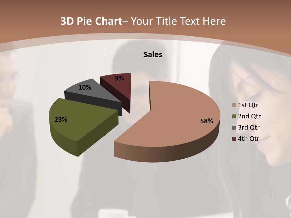 A Woman Sitting At A Table With A Cup Of Coffee In Front Of Her PowerPoint Template