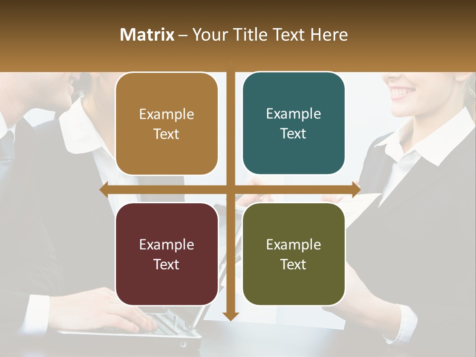 A Group Of People Standing Around A Laptop Computer PowerPoint Template