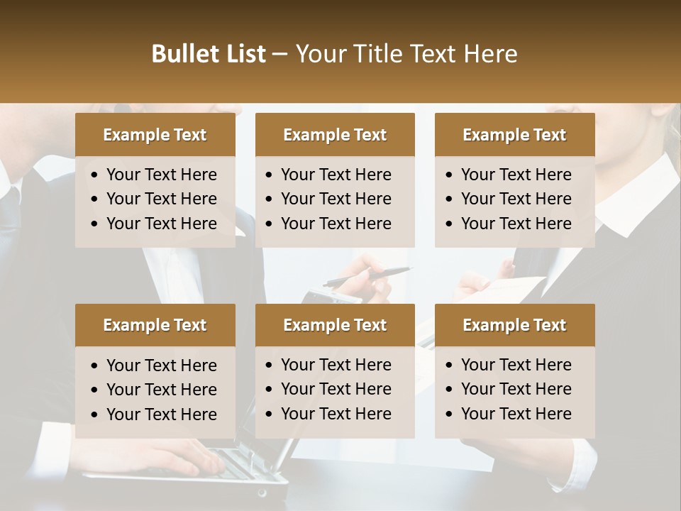 A Group Of People Standing Around A Laptop Computer PowerPoint Template