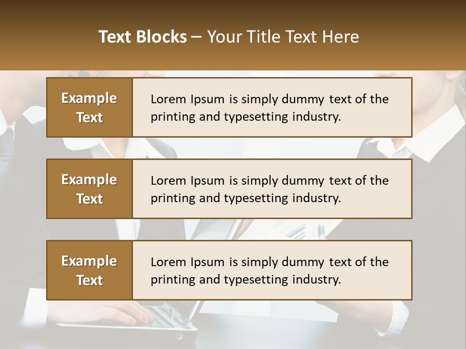 A Group Of People Standing Around A Laptop Computer PowerPoint Template