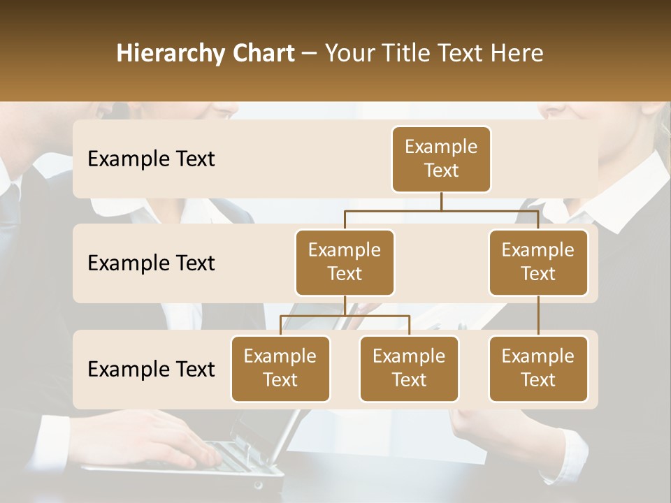 A Group Of People Standing Around A Laptop Computer PowerPoint Template