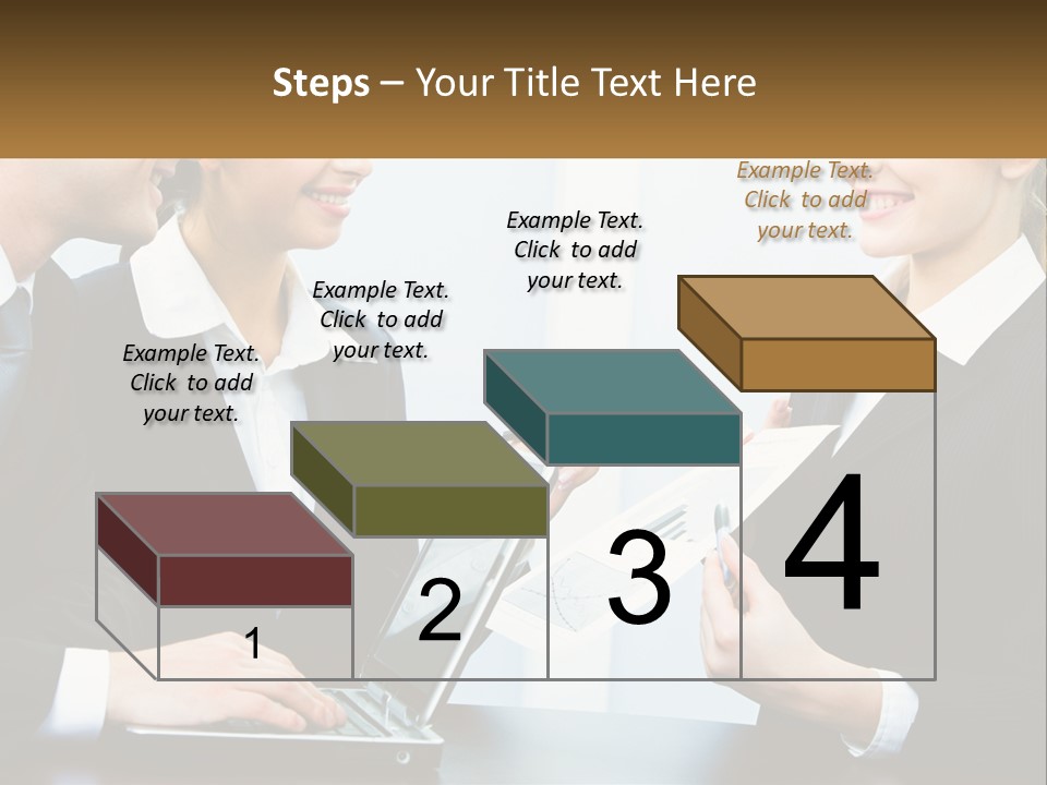 A Group Of People Standing Around A Laptop Computer PowerPoint Template