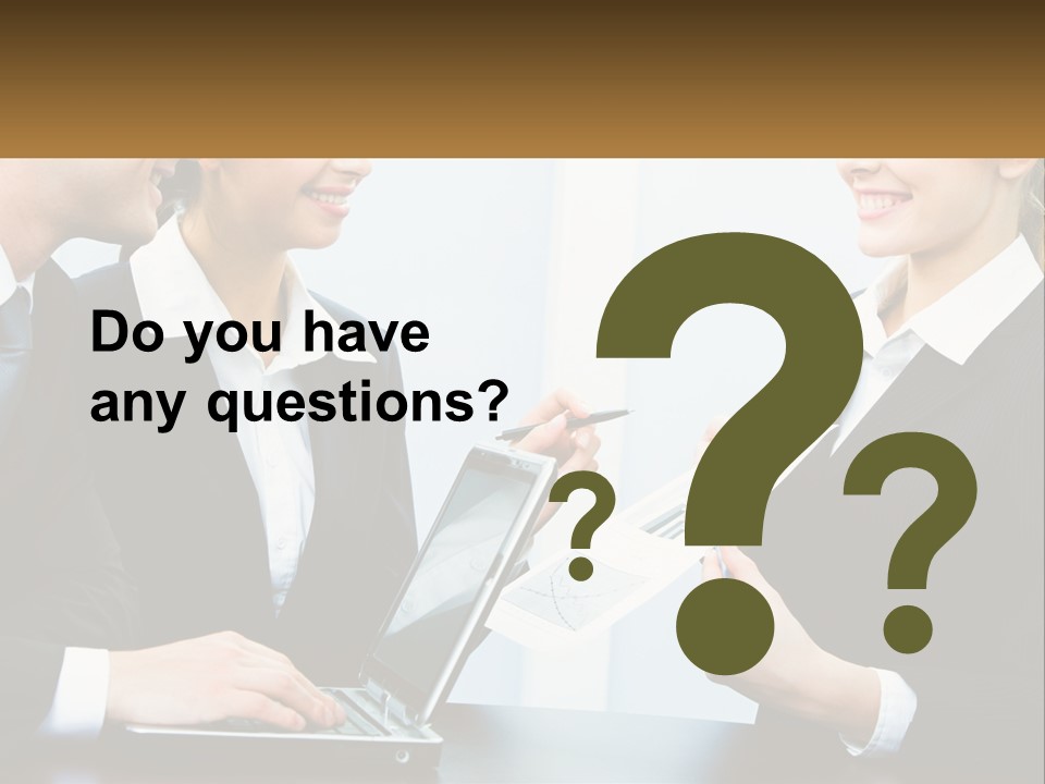 A Group Of People Standing Around A Laptop Computer PowerPoint Template