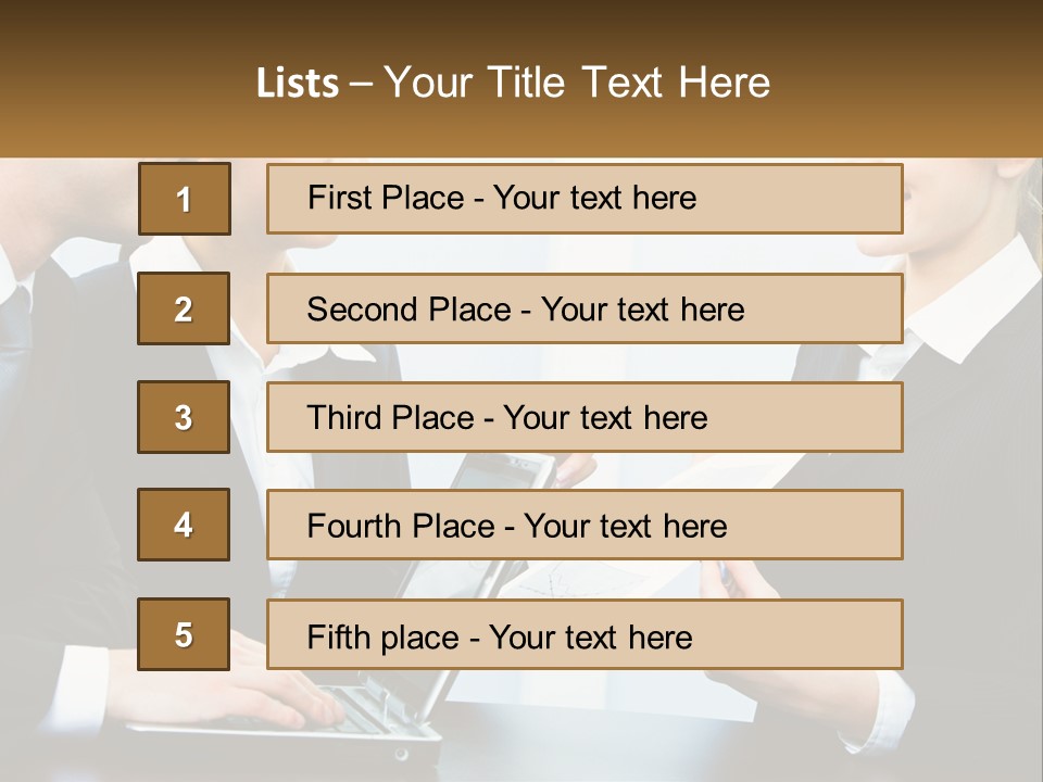 A Group Of People Standing Around A Laptop Computer PowerPoint Template