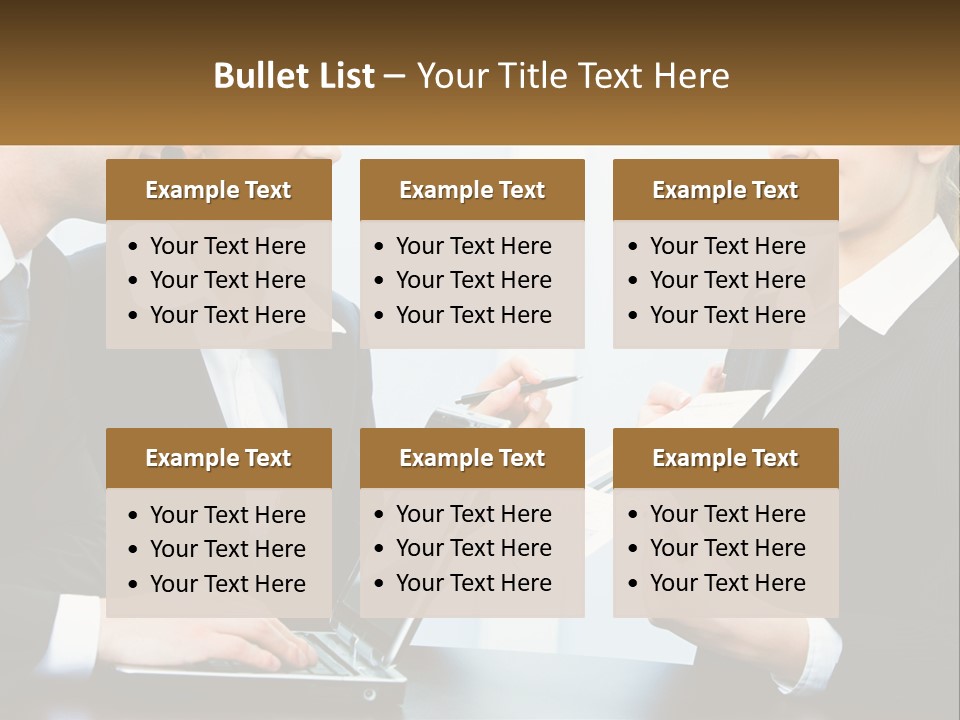 A Group Of People Standing Around A Laptop Computer PowerPoint Template