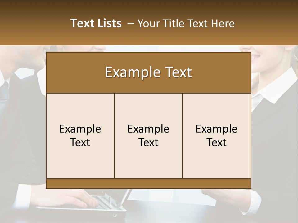 A Group Of People Standing Around A Laptop Computer PowerPoint Template
