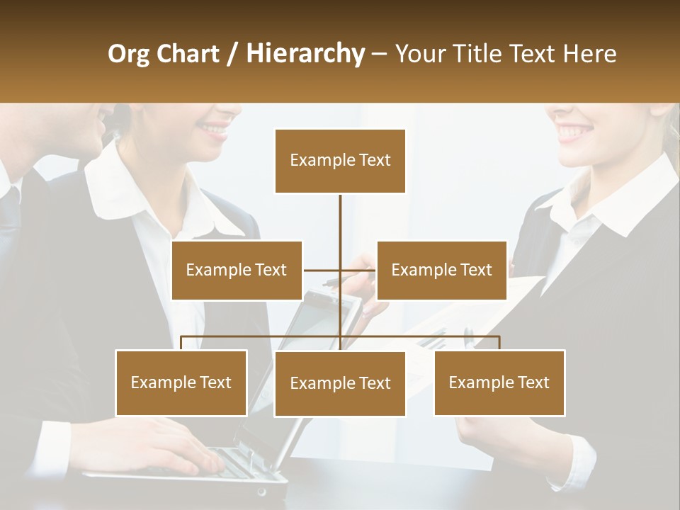 A Group Of People Standing Around A Laptop Computer PowerPoint Template