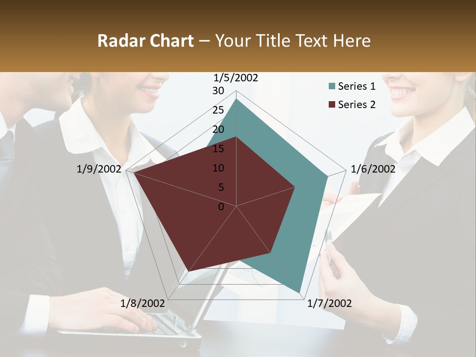 A Group Of People Standing Around A Laptop Computer PowerPoint Template
