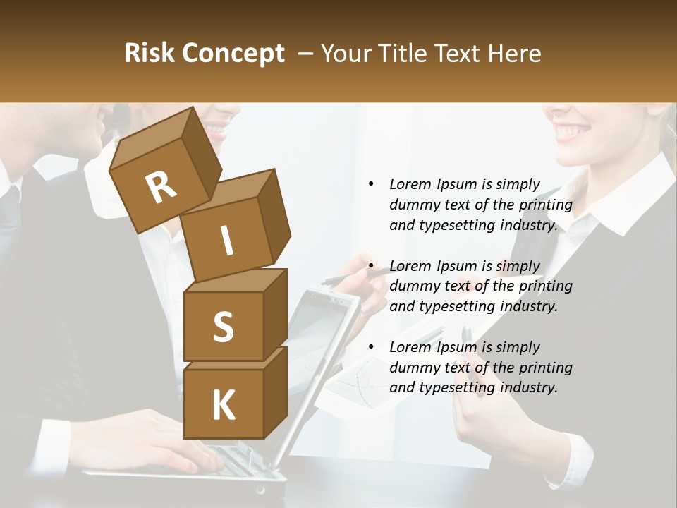 A Group Of People Standing Around A Laptop Computer PowerPoint Template