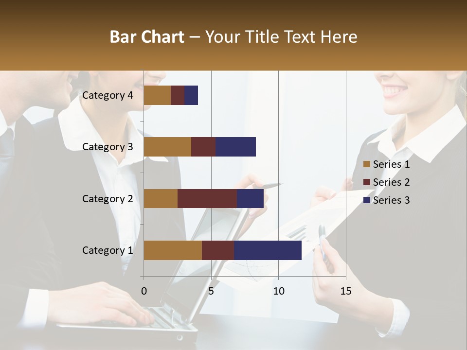 A Group Of People Standing Around A Laptop Computer PowerPoint Template